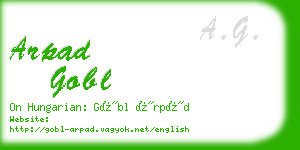 arpad gobl business card